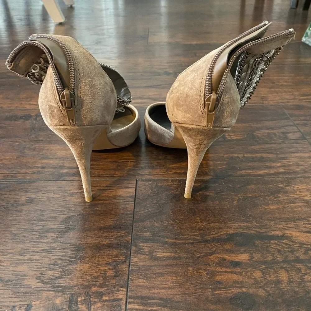 Steve Madden, Steve Madden Luxe Fiona, Tan Suede Heels, Size 8.5